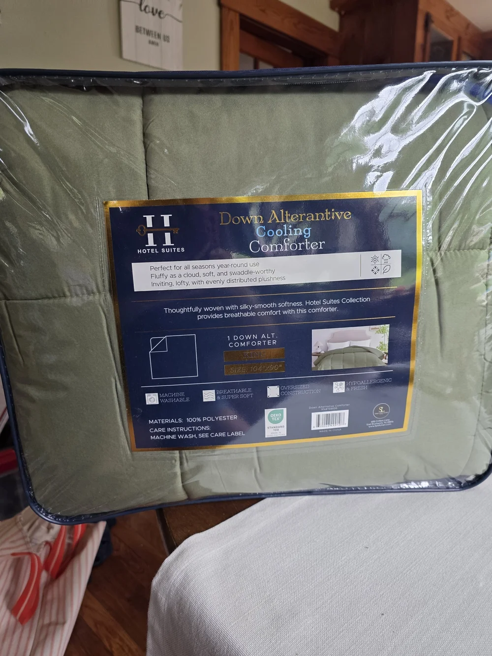 Cooling Down Alternative Comforter - Sage Green King Size